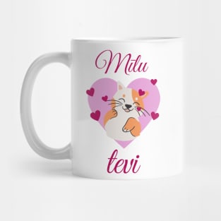 Cat I love you Valentine's Day Gift - Latvian Mug